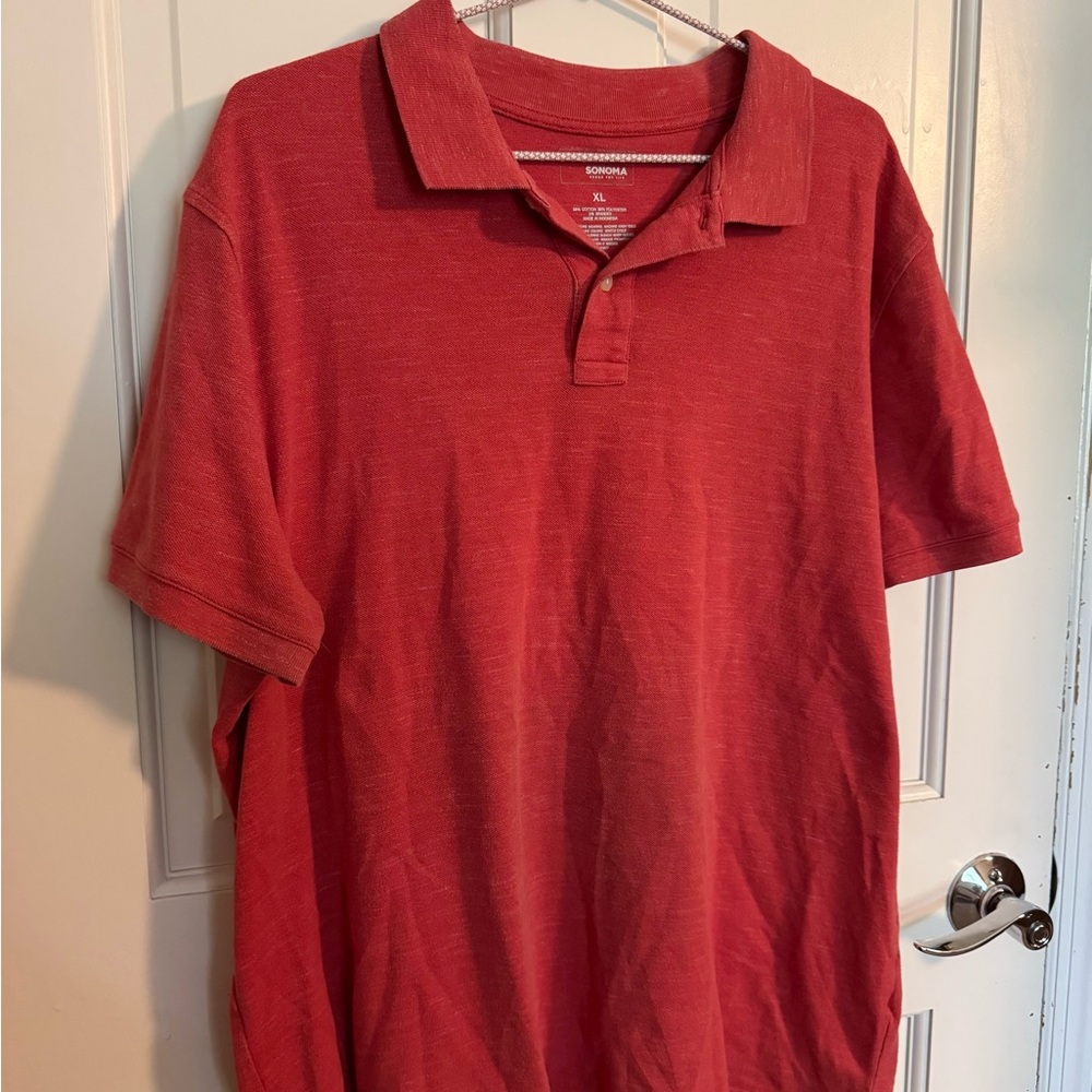 Sonoma Red Polo Shirt Classic Short-Sleeve Design